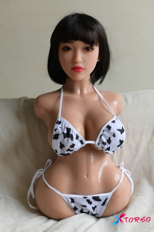 Mina: 66cm/2ft2 G-cup 6YE TPE Sex Doll Torso with Head #16