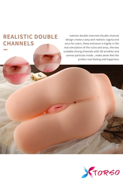 Judy: 9.33lb Yeloly Sexy Beauty Ass Female Sex Torso Adult Toy Lifelike Male Masturbator with Vagina and Anal