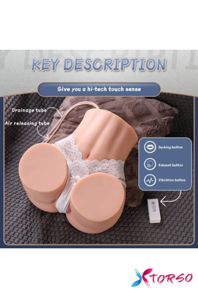 24.25LB Yeloly saugt vibrierenden Big Butt Sex Torso Sexspielzeug für Männer Erwachsene Pocket Pussy Ass
